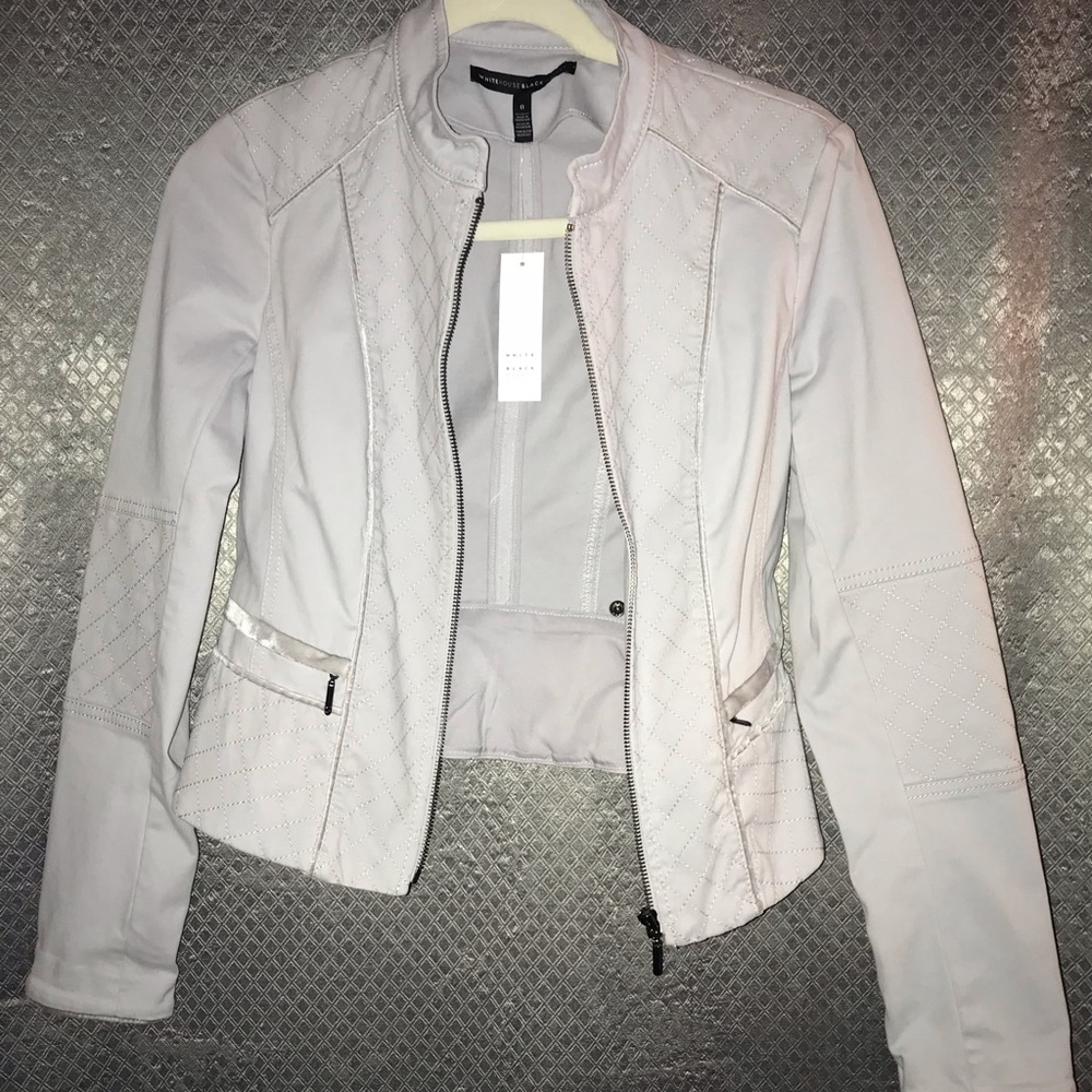 WHITE HOUSE BLACK MARKET GREY SOFT TAILORED JACKET